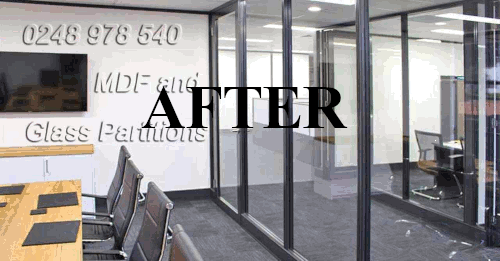 Before after office fitout Perth photos.